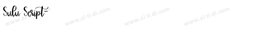 Sulu Script字体转换